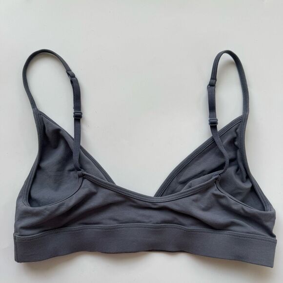 KOTN Organic Cotton Navy Blue Gray Comfort Bralette Women’s Size Small - Picture 3 of 5
